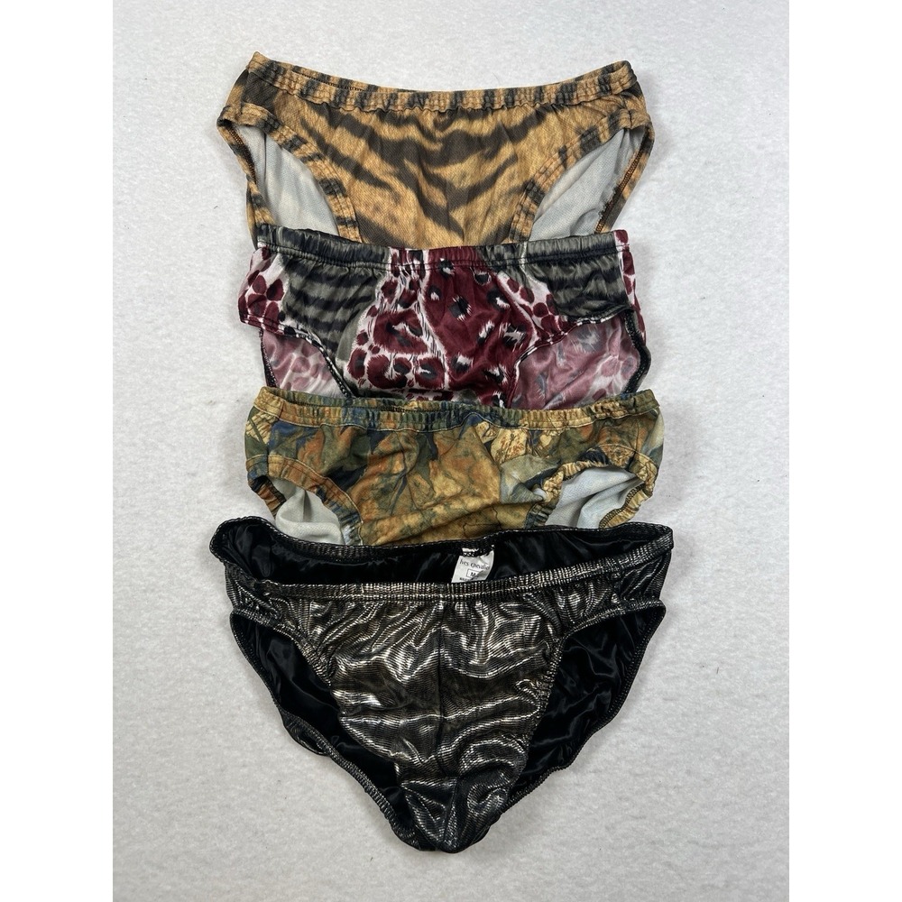 Lot Of 4 Men's Bikini Briefs Jockey Micro 3 Ives Chevalier And Other Rare 70s 80